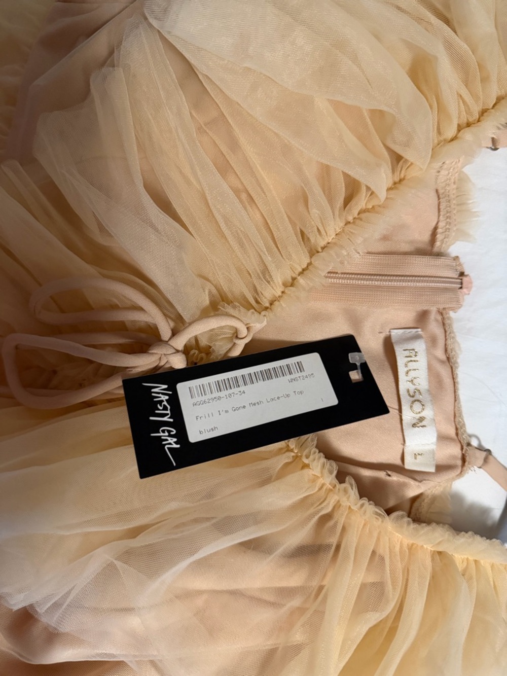 Nasty Gal Blush Tiered Tulle Top - Picture 5 of 5